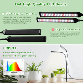 RODINTO grow light features auto timer and dimming for tailored schedules.