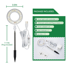 RODINTO pack of three plant lights for multi-plant setups