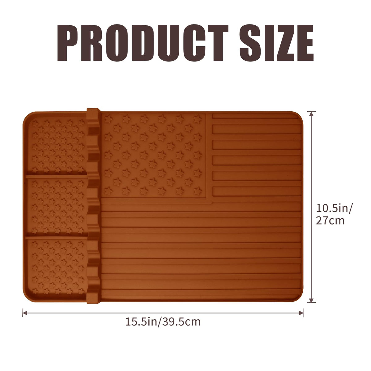 Rodnsurw grill tools mat with 7 slots keeps spatulas and tongs within reach
