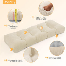 ROFIELTY bench cushion non-slip bottom stays put on a bench.