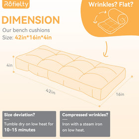 ROFIELTY tufting detail highlights durable construction on the cushion.