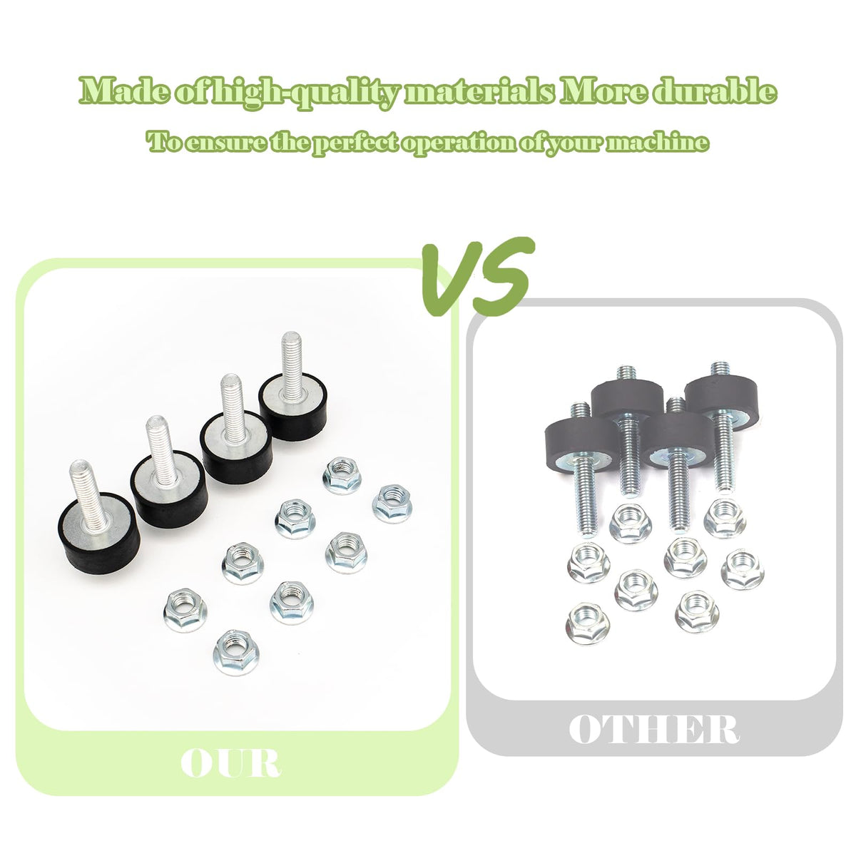 Rogugeroty lock nuts bundle enables quick, secure engine mounting.