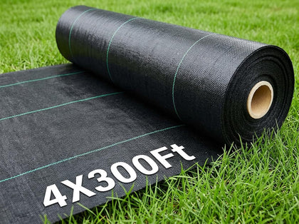 Rohuis weed barrier fabric in roll-out view showing weed suppression and airflow
