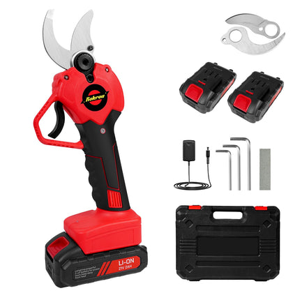 Rokrou 21V pruning shears with high-torque motor cutting thick branches