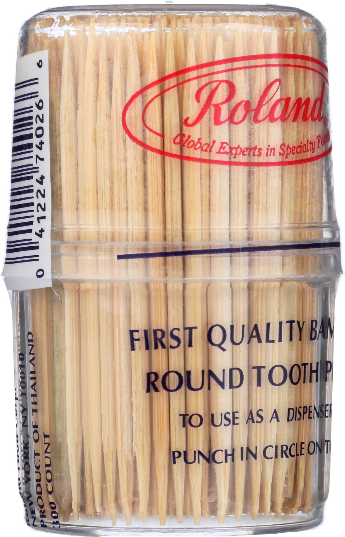 Roland Foods bamboo toothpicks for elegant hors d'oeuvres presentation.