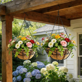 Coco liner fits 12-inch rolanrosa basket securely.
