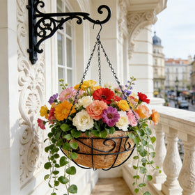 Two-pack rolanrosa planters ideal for balconies and patios.