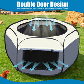 Rologion dual ventilation doors demonstrate improved airflow and chick comfort.