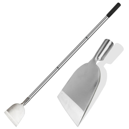 ROLKAR floor scraper with long handle for extended reach and safer scraping