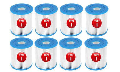 Roltoy Type I filter cartridge close-up showing durable Dacron for debris capture.