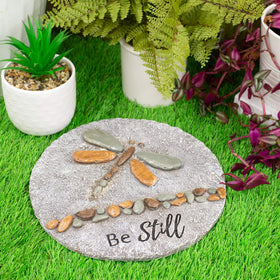 Roman Dragonfly Stepping Stone guides paths with weather-resistant outdoor appeal