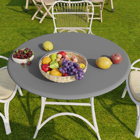 Romanstile wipeable design allows quick cleanup after outdoor meals.