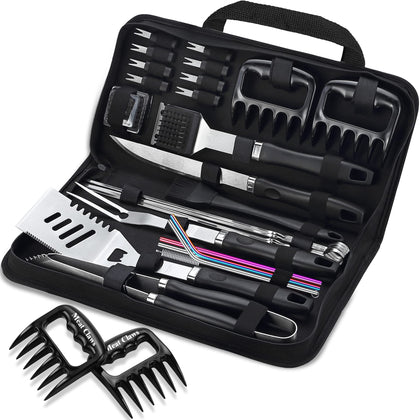 ROMANTICIST 27pcs heavy duty grill tools set ready for outdoor grilling