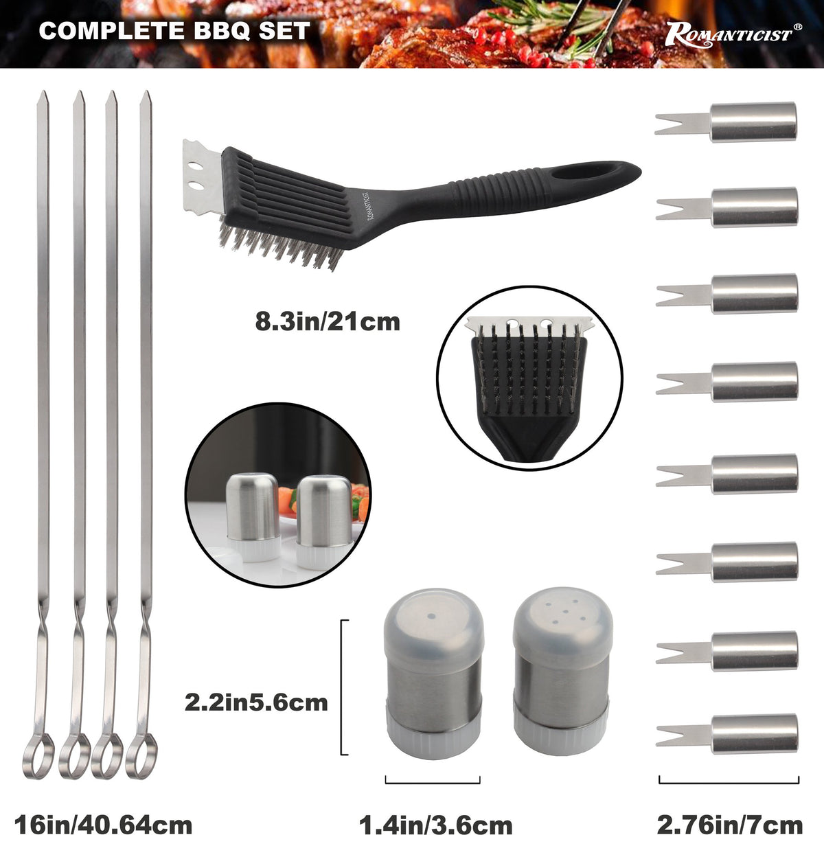 ROMANTICIST stainless steel spatula detail ready for use