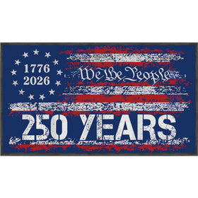 Romart 250th Anniversary doormat, front view, boosts curb appeal for patriotic entrances.