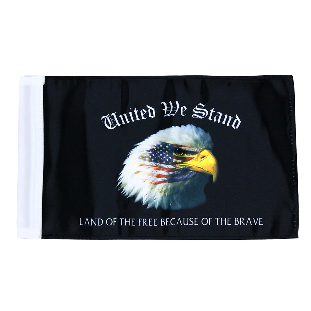 ROMASO motorcycle eagle flag 6x9 front view with double-sided stitching for lasting durability.