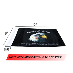 ROMASO flag UV coating detail demonstrates colorfast, machine washable performance.