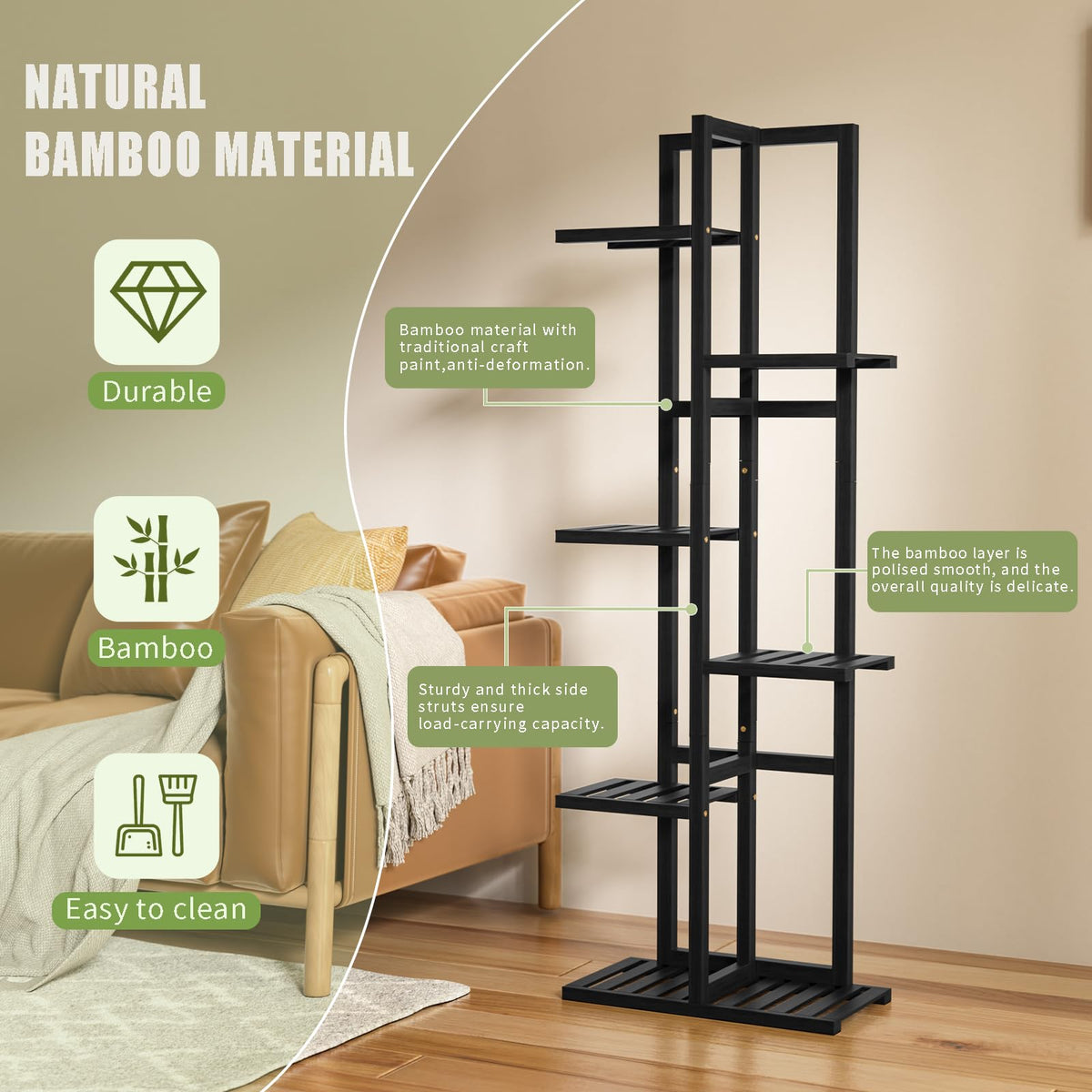 ROMGUAR CRAFT waterproof bamboo surface for everyday indoor use.