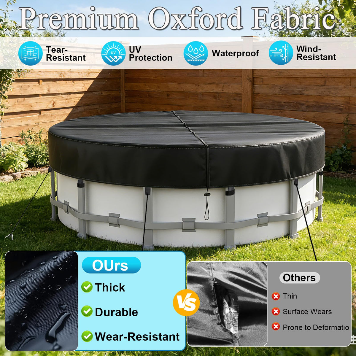 ROMIVO black exterior absorbs heat while silver interior reflects sun.
