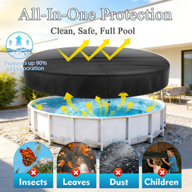 ROMIVO 1-minute setup for quick cover installation on round pools.