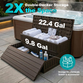 ROMIVO under-step storage compartment keeps towels neatly stored