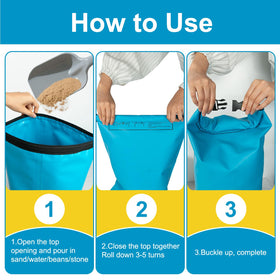 ROMIVO easy-fill opening speeds filling with sand or gravel for quick setup.