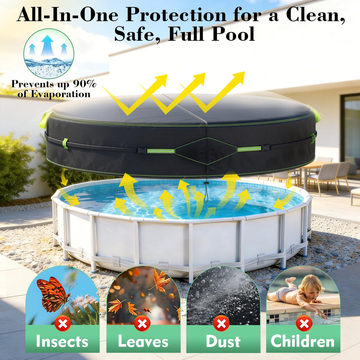 ROMIVO pool cover rated for easy installation by one person