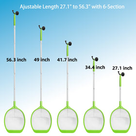 ROMIVO pool skimmer adjustable length from compact to full reach.
