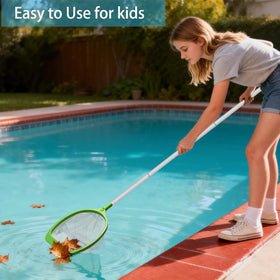 ROMIVO pool skimmer easy assembly with tool-free construction.