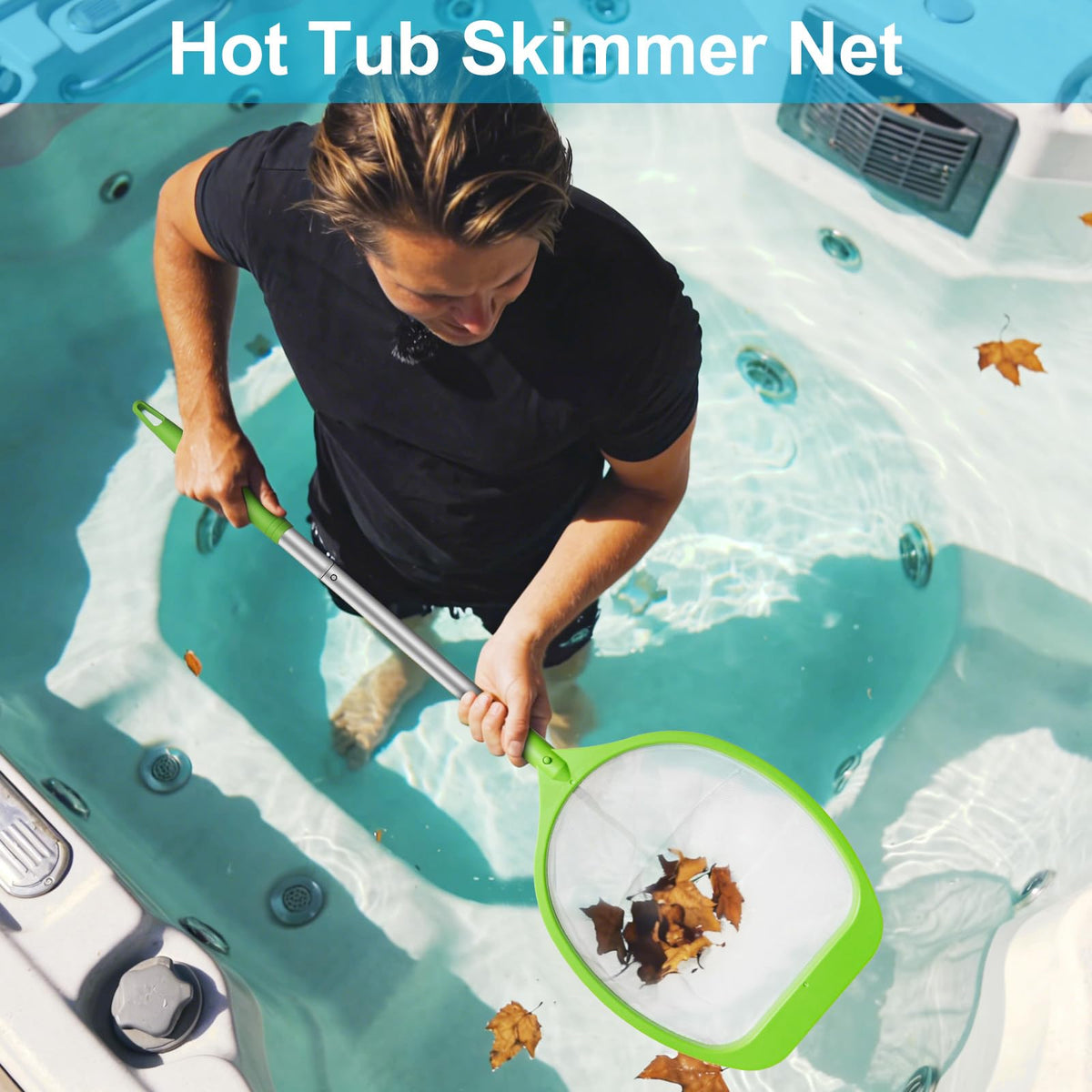 ROMIVO pool skimmer ideal for fast debris removal in pools.