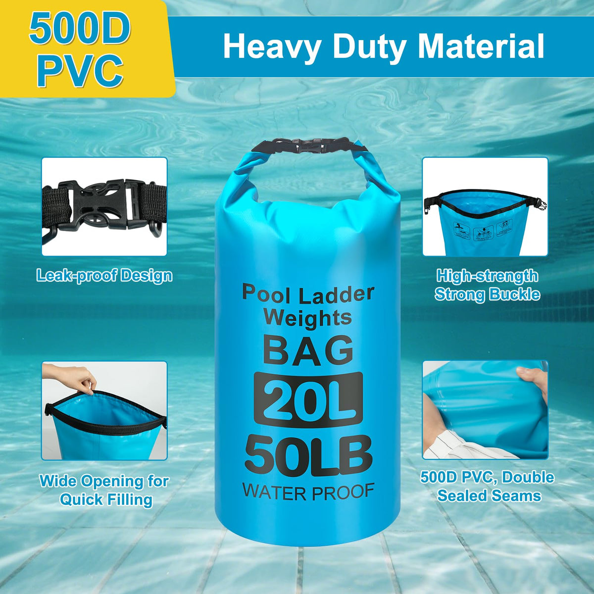 ROMIVO roll-top sealing design prevents leaks and keeps pool water clean.