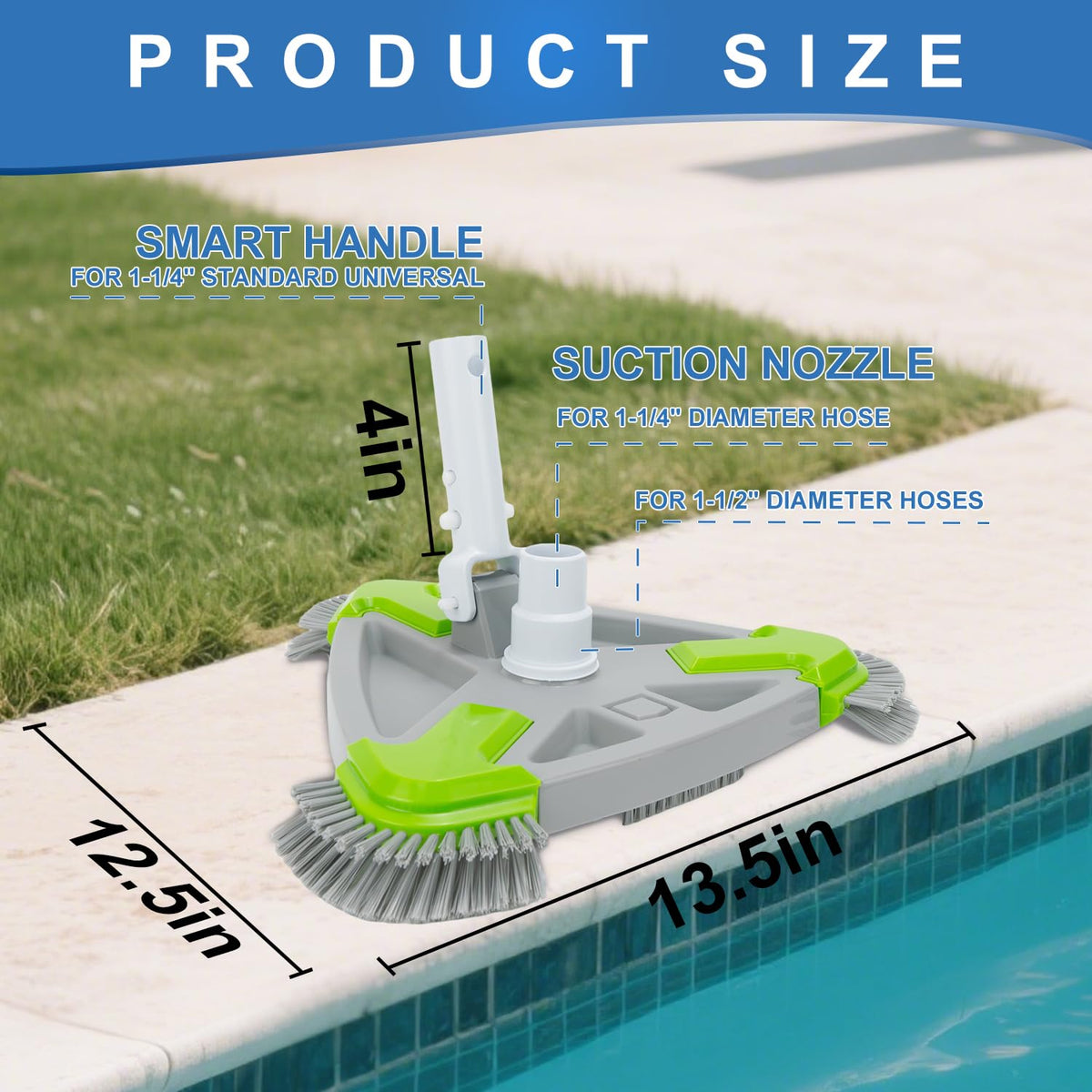 ROMIVO triangular head with side brushes ready to scrub near steps