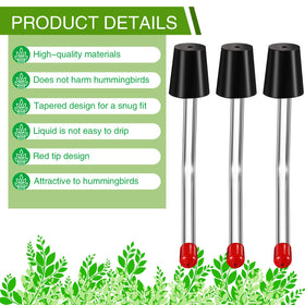 Romooa replacement parts kit with plastic and glass tubes for outdoor feeders.
