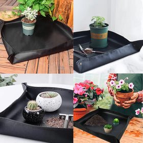 Rongbo plant repotting mat laid out for tidy, mess-free gardening