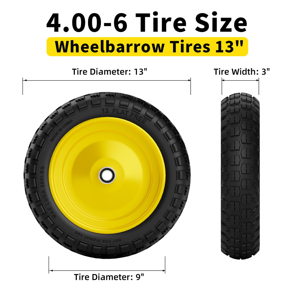 RONPOW wheel with durable bearings for smooth rolling on rugged terrain