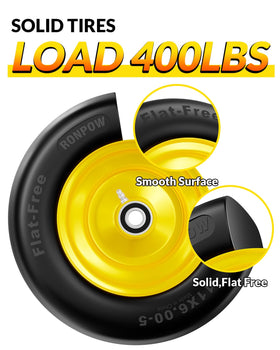 RONPOW polyurethane tire durability supports longer cutting sessions