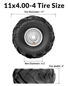 RONPOW tire and wheel assembly with 3/4-inch bore ready for quick installation