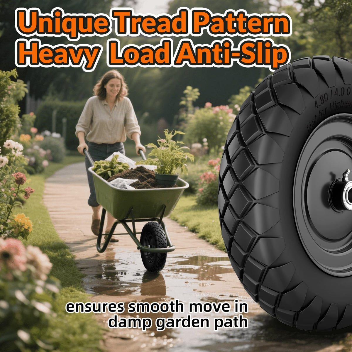 RONPOW tread design delivers smooth rolling and traction