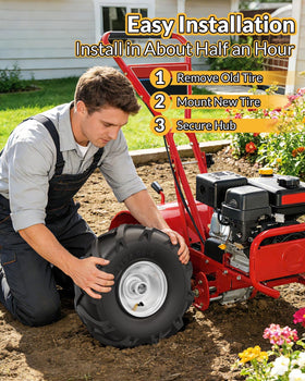 RONPOW two-pack tires ready for upgrade on your tiller
