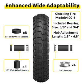 RONPOW welded rim and hub design supports heavy loads in outdoor tasks