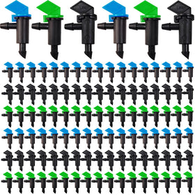 RONYOUNG 1 GPH black flag drippers for precise watering of trees.