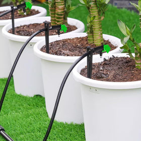 RONYOUNG 4 GPH green flag drippers for faster watering of larger plants.