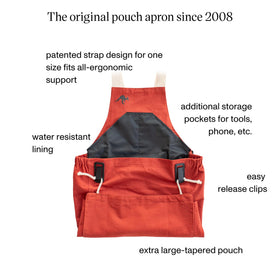 The Roo emptying pouch image shows the water-resistant lining for clean harvests.