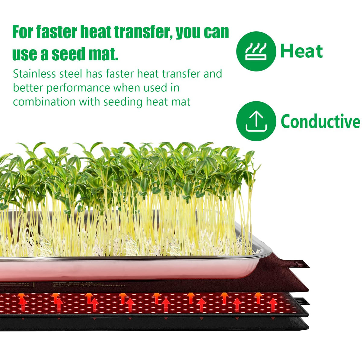 RooTrimmer durable stainless tray reusable for repeated sowing and seedling care.