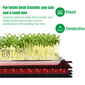 RooTrimmer durable stainless tray reusable for repeated sowing and seedling care.