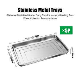 RooTrimmer sturdy stainless steel tray with reinforced edges for long-lasting use.