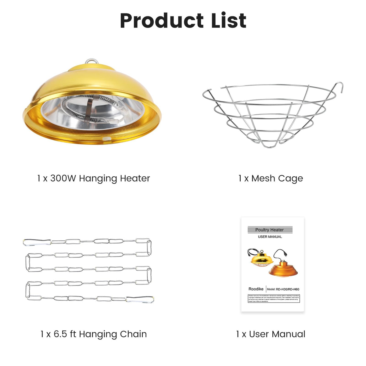 Roodike heater suitable for greenhouse plants and small animal spaces
