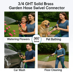 ROOGSIH 3-4 inch GHT connector fits standard hoses for versatile use.