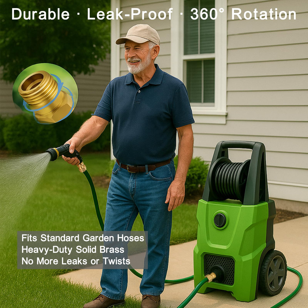 ROOGSIH anti-kink design helps prevent hose tangling during watering tasks.