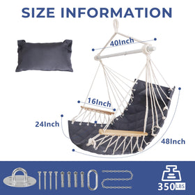 ROOITY hammock chair back pillow adjustable for neck comfort